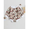 thumbnail image 2 of BABAMOON Newborn Baby Boy Girl Football Sweatshirt Bubble Romper Oversized Sweater Long Sleeve Bodysuit Fall Clothes, 2 of 8