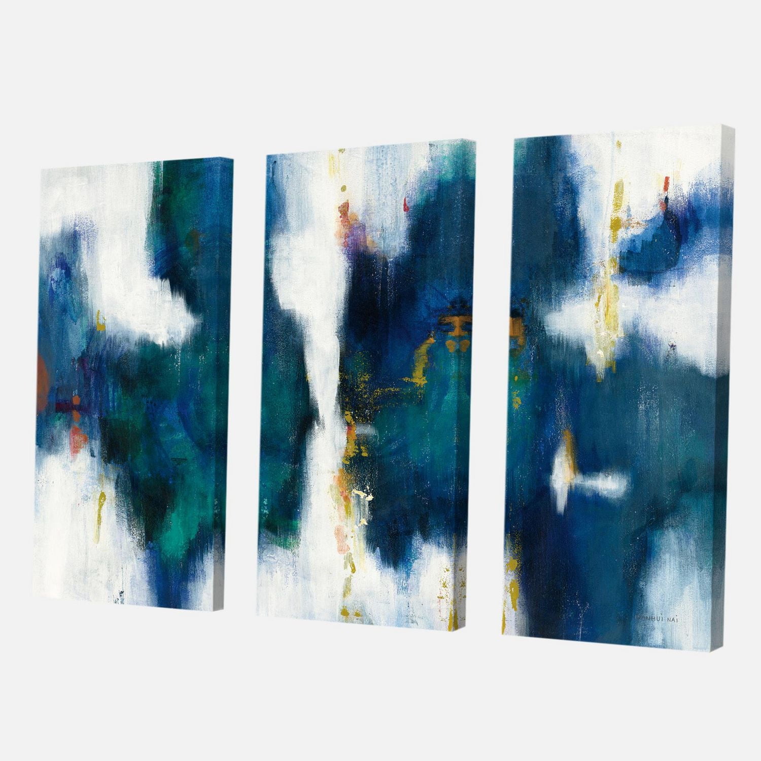 Designart Blue Glam Texture I Canvas Wall Art