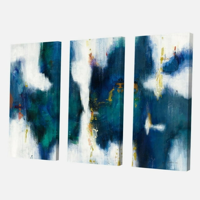 Designart Texture glam bleue I Art mural sur toile