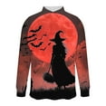 thumbnail image 6 of Awdenio Men's Clothing Long Sleeve Cute Halloween Shirts Print Casual Vintage Classic Golf Shirt, 6 of 8