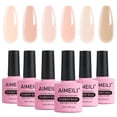 thumbnail image 1 of Set de gel de uñas AIMEILI Hema Free Rubber Base 4 en 1, 6 x 10 ml, 1 of 9