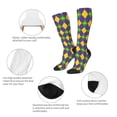 thumbnail image 3 of Honeii Mardi Gras Print Long Socks,Novelty Design Socks Gift for Men and Women,Crew Socks,Calf Socks, 3 of 6