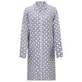 thumbnail image 6 of Arlun Full Zipper Polka Dot Print Robes for Women Fashion Long Sleeve Soft Comfy Flannel Loungewear Casual Loose Knee Length Fuzzy Winter Warm Sleepwear Bathrobe Purple XL, 6 of 8