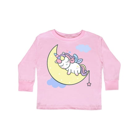

Inktastic Unicorn Moon Gift Toddler Toddler Girl Long Sleeve T-Shirt