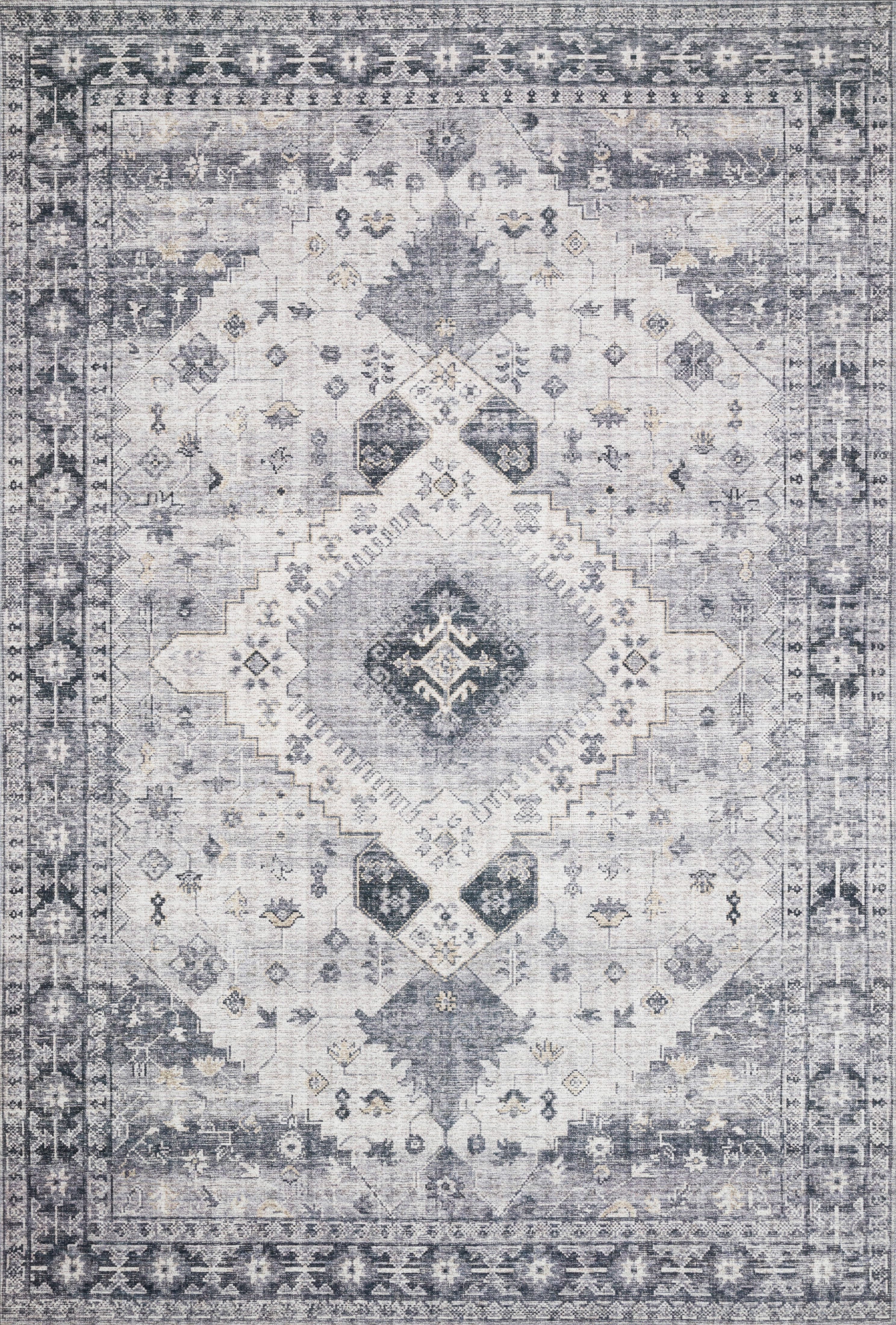 Loloi Skye Silver / Grey 7' x 9' Oval Area Rug