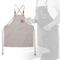 thumbnail image 6 of Work Apron Adjustable Strap Gardening Apron for Restaurant Beauty Beige, 6 of 8