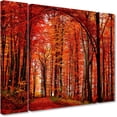 thumbnail image 2 of Trademark Fine Art "The Red Way" Canvas Art by Philippe Sainte-Laudy Three Panel Set, 2 of 3