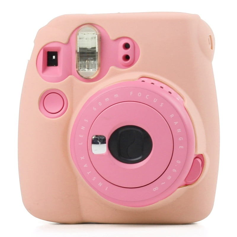 Pink B Mini 9 Instant Film Camera with Removable Strap and Back Pocket Anter Protective Instax Mini 9 Case for Fujifilm Instax Mini 8 Mini 8