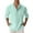 Green-d5021, variant on 2025 Mens Spring Loose Stand Sleeve Collar Solid Color Pocket Rompers Men Long Sleeve Pullover Shirt