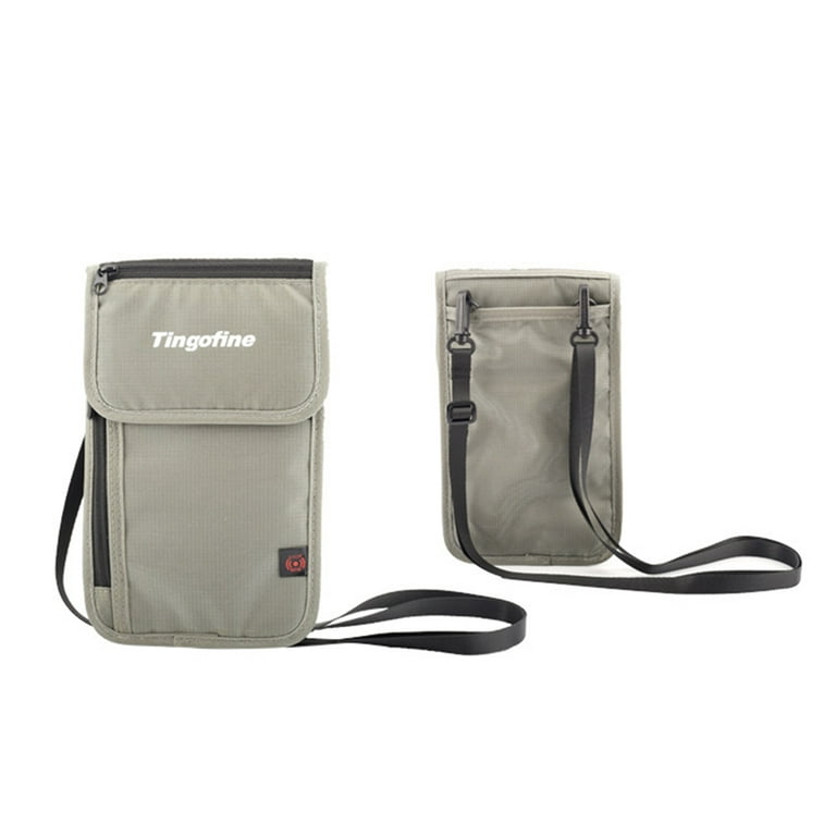 Neck Wallet RFID Blocking Passport Holder Easy to Conceal Travel Pouch Travel Passport Package Multi Function Document Package Waterproof Passport
