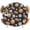 Blue, variant on Brown Basketball Football Round Tablecloth 55-60 Inch Round Fitted Table Cloth with Elastic Edge, Ball Watercolor Navy Blue Waterproof Table Cover Protector for Outdoor Picnic Party Dining
