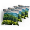 thumbnail image 5 of Ambesonne Mountain Throw Pillow Cover 4 Pack, Landscape of Mountains, 18", Forest Green, 5 of 7