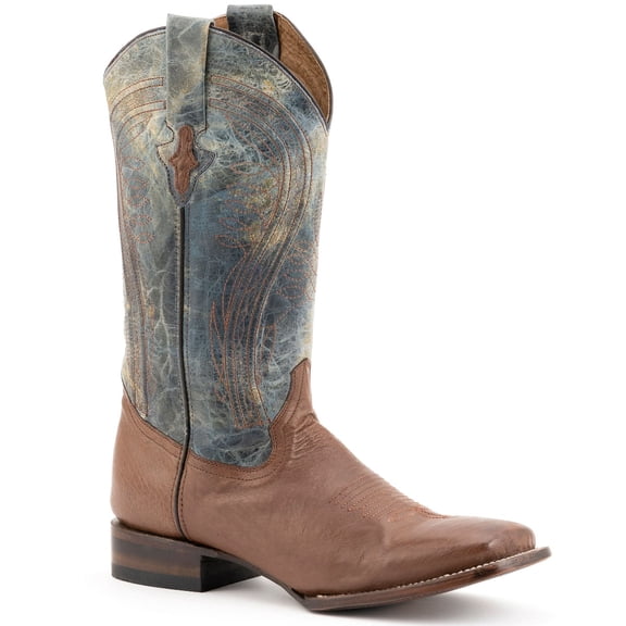 Western Boots Mens Cowboy Smooth Ostrich Kango White 10293-07