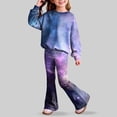 thumbnail image 4 of XZNPDUCQ 7-8 Years Cute Toddler Baby Girls Clothes Set Long Sleeve T-Shirt and Pants Kids 2pcs Outfits A170-Purple, 4 of 8
