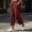 Wine women's capri pants elastic waist a1, variant on Usloyux Women's Straight Leg Capri Pants Elastic Waist with Pockets Casual Loose Fit Trousers for Summer Beach Party Bottoms, White M