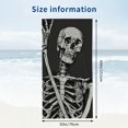 thumbnail image 3 of PHYHOO Human Skeleton Skull Beach Towels Oversized Microfiber Beach Towel for Adults Quick Dry Sand Free Absorbent Large Beach Blanket for Outdoor Travel Swim Pool Camping 30x60in, 3 of 8