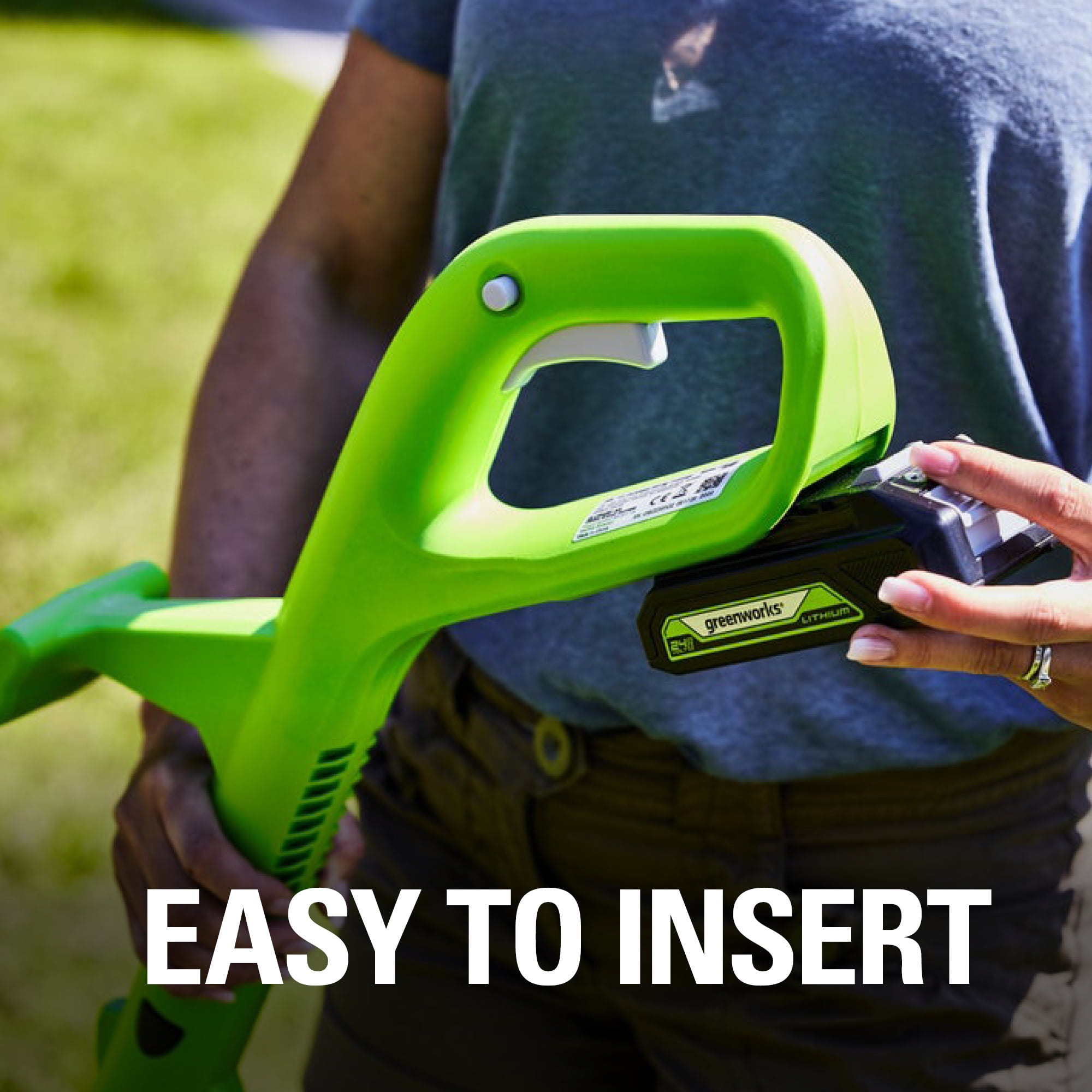 Greenworks 24V 10-inch String Trimmer with 2.0 Ah Battery and Charger, 2101902