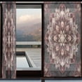 thumbnail image 3 of BZSMCE Window Curtain Panels Set Of 2 In Burgundy Blossom Core Printed, 3 of 4