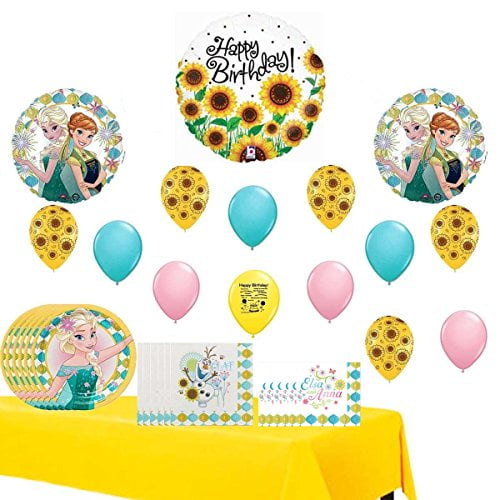 Frozen Fever Party Supplies And Balloon Decoration Kit Bundle Walmart Com Walmart Com
