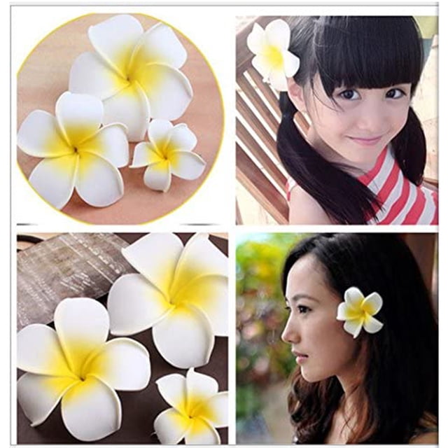 Espuma artificial Plumeria Rubra cabezas de flores Frangipani decoración de la boda flores Plumeria cabeza de flor/flor de espuma de Plumeria hawaiana