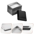 thumbnail image 3 of 200 Pcs Assiette en Plastique pour Sushi, Assiette Apéritif, Assiette Jetable Noire, 3 of 8