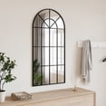 thumbnail image 1 of vidaXL Miroir Mural Noir 50x100 cm Arche Fer, 1 of 4