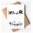 thumbnail image 1 of Me encanta la palabra amor corazon de Bangladesh bandera ilustracion Sobre de la Carta de felicitación de la tarjeta de matrimonio, 1 of 4