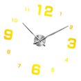 thumbnail image 4 of de piezas de s de espejo acrílico 3D de reloj de pared grande DIY - números árabes dorado Sunnimix Reloj de pared con la etiqueta engomada del espejo, 4 of 6