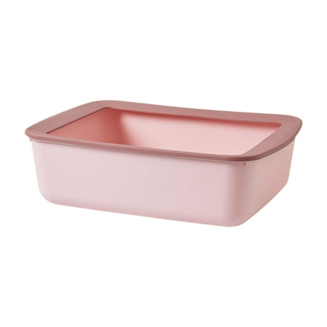 BELOVING Cats Litter Basin Cat Litter Tray for All Kinds of Cat Litter Rabbits Kitten Pink