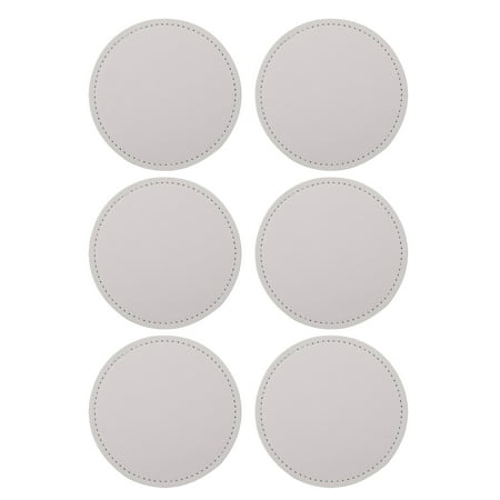

1 Set Anti-skid Cup Cushion Leather Heat Insulation Pad Round Coasters for Home