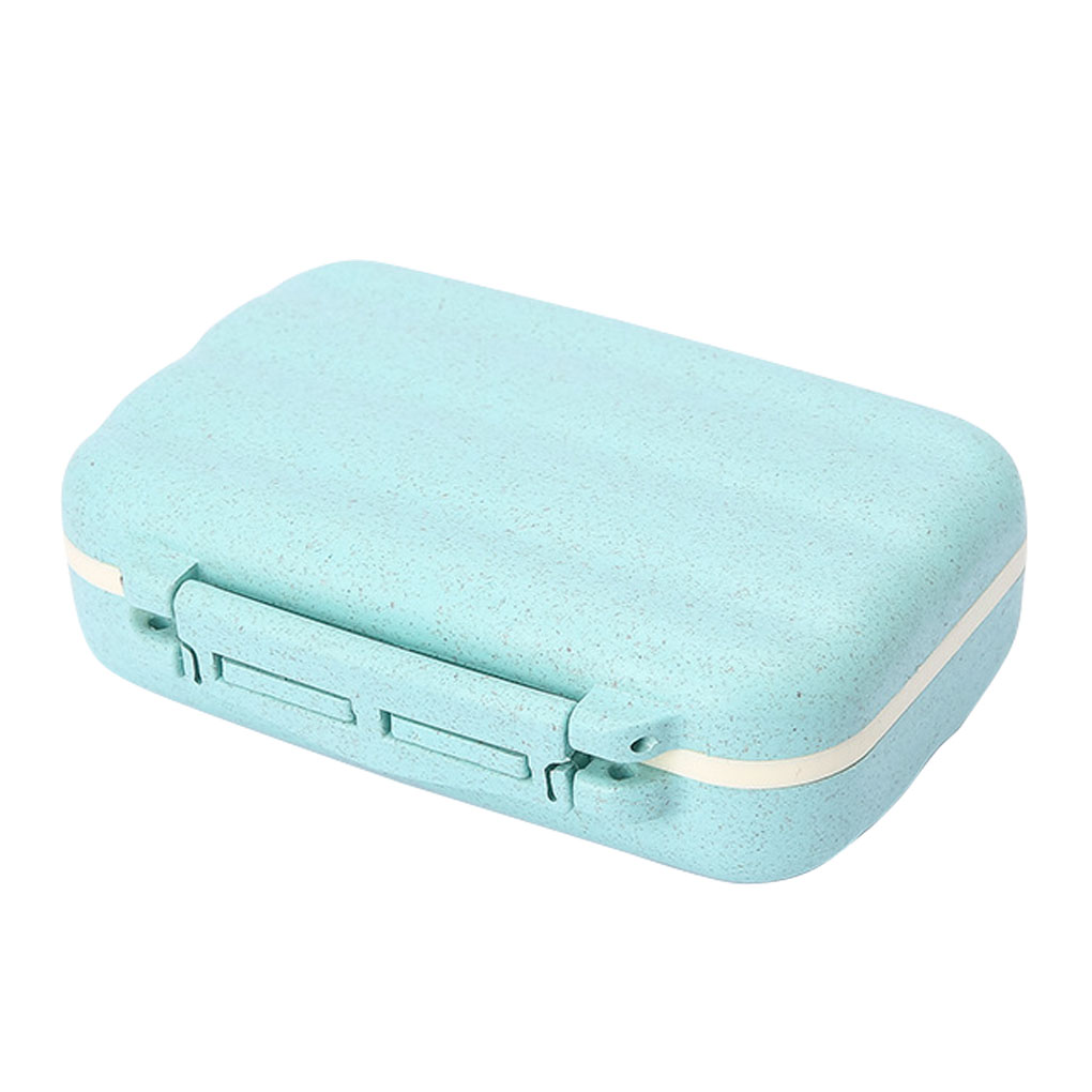 Homeholiday 8 Compartments Portable Pill Organizer Travel Daily Pill Case Moisture Proof Vitamins Box Blue Walmart Canada