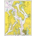 thumbnail image 2 of NOAA Historical Map and Chart Collection 15x18 Gold Ornate Wood Framed with Double Matting Museum Art Print Titled - Nautical Chart - Admiralty Inlet and Puget Sound to Seattle ca. 1975, 2 of 4