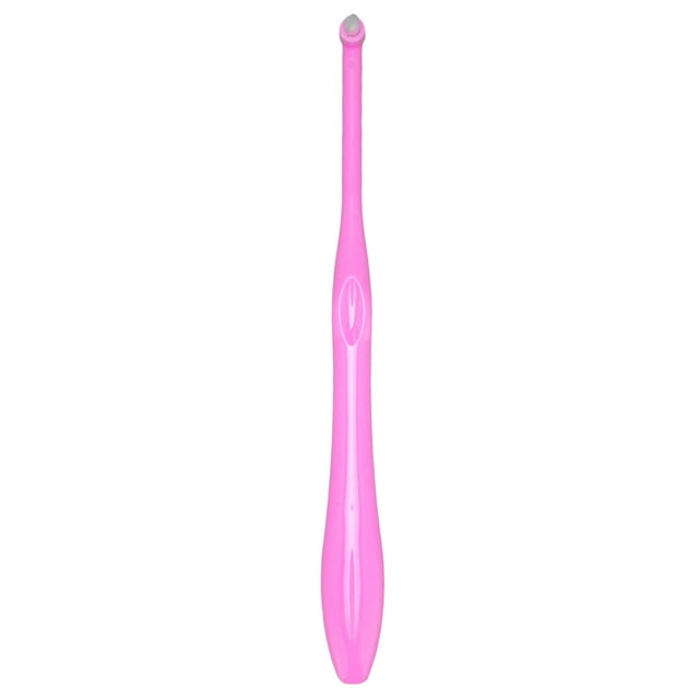 Cepillo de dientes individual para ortodoncia, limpieza de aparatos dentales, color rosa