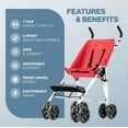 thumbnail image 3 of Coche XL Special Needs Stroller, Lightweight Umbrella Pushchair for Older Child, Disability Stroller, Easy Folding Aluminum Frame, 3 of 12