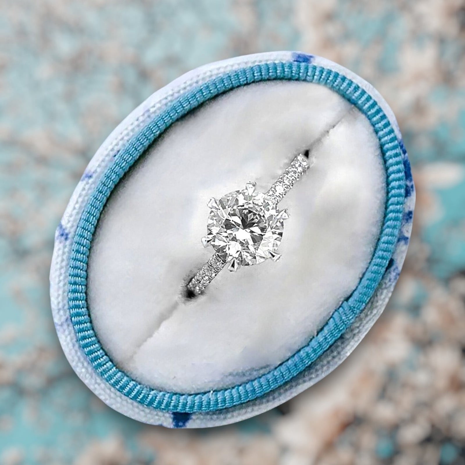Lab Created Diamond Ring IGI Certified Round Cut 1.50 Ct Platinum 950 E F VVS2