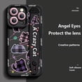 thumbnail image 3 of Deluxe Case Applicable Iphone 15 14 13 12 11 Pro Max X XR Xs 78 Soft Silicone Cell Phone Anti-fall Plaid Kitty Protective Cover, 3 of 5