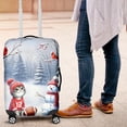 thumbnail image 4 of Hello Winter Manx Football Snowman Welcome Snowy Morning Travel Luggage Cover Cat Lover Kitten Owner Gifts Suitcase Dust Protective Decor - 01012, 4 of 5