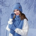 thumbnail image 2 of Womens Scarves Winter Clothing for Women Hat Scarf And Glove Set Fashionable Outdoor Baby Warm Three Piece Set, 2 of 8