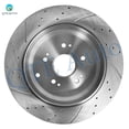 thumbnail image 4 of Set of 6 Rear 305mm Drilled Slotted Brake Disc Rotors-Ceramic Brake Pad Kit For 2007-2009 Acura RDX, 4 of 8