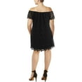thumbnail image 2 of Lauren Ralph Lauren Womens Lace Overlay Off-The-Shoulder Cocktail Dress Black 0, 2 of 2