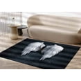 thumbnail image 3 of Kitchen Rug, Banksy Rugs, Street Rugs, Cool Rug, Corridor Rugs, Gift Rugs, Banksy Wing Rug, Banksy White Wings Rug, Classic Rugs, Black Rug, 5.9'x9.2' - 180x280 cm, 3 of 8