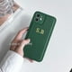 thumbnail image 1 of Funda de teléfono suave de PU de cuero con letras personalizadas de Corea para iPhone 13 12 11 Pro X XS Max XR 7 8 Plus, funda trasera lisa de lujo Tan Jianjun unisex, 1 of 2