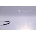 thumbnail image 2 of Crystal Blue Tourmaline 2mm Round Shape Faceted Cut Beads 7 inch Adjustable Silver Plated Clasp Bracelet for men, women, unisex. Link Chain Stacking Bracelet.|LINK_02297, 2 of 4