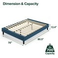 thumbnail image 2 of Zinus Curtis 13" Upholstered Platform Bed Frame, Navy, King, 2 of 12