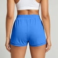 thumbnail image 6 of XIAOCHA Womens Solid Athletic Shorts Smocked High Waist Side Split Pocket Gym Bermudas, 6 of 8
