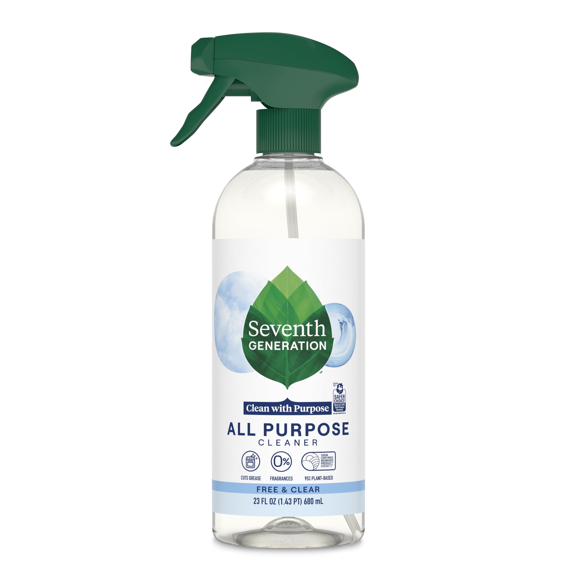 Seventh Generation All Purpose Cleaner, Free & Clear, 23 fl oz