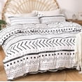 thumbnail image 1 of Funda Nórdica Tamaño King, Juego de Funda Nórdica Bohemio Blanco con Cierre de Cremallera Suave Boho, 1 of 8
