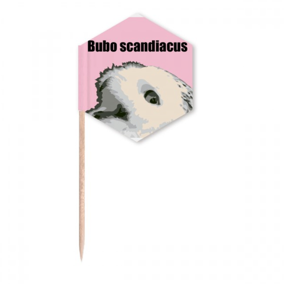 Bubo Scandiacus Bird White Toothpick Flags Cupcake Picks Party Celebration