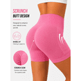 thumbnail image 3 of Women's 6 Pack Biker Shorts with 2 Pockets, High Waisted Butt Lift Workout Yoga Running Gym Shorts,Black,Brown,Green,Blue,Pink, 3 of 10