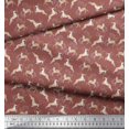 thumbnail image 3 of Soimoi Tissu en Coton Duck Feuilles et Imprimés d'Animaux Rennes au Mètre 56 Pouces de Large, 3 of 3